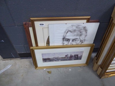 Lot 5228 - Urban print - portrait of a man plus a comical...