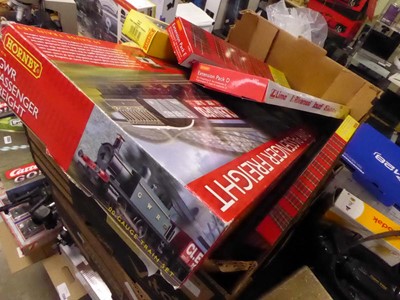 Lot 2342 - 2 boxes containing Hornby rail sets and...