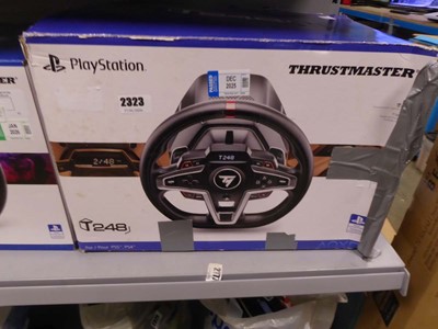 Lot 2323 - Boxed PlayStation Thrustmaster steering wheel