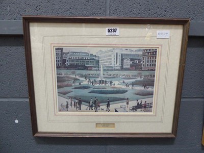Lot 5237 - Lowry print entitled 'Piccadilly Gardens'