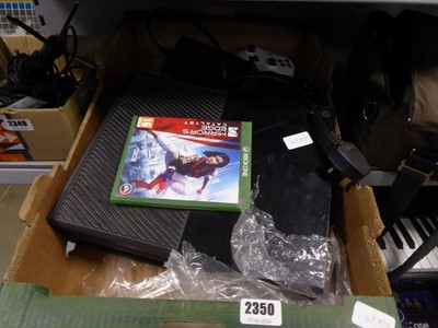 Lot 2350 - Xbox One, plus controllers and Mirrors Edge game