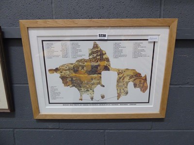 Lot 5238 - Framed and glazed mosaic map photo of the...
