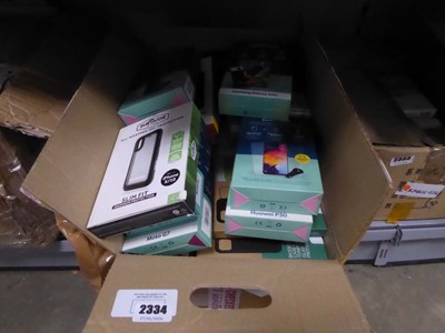 Lot 2334 - Box containing various phone cases