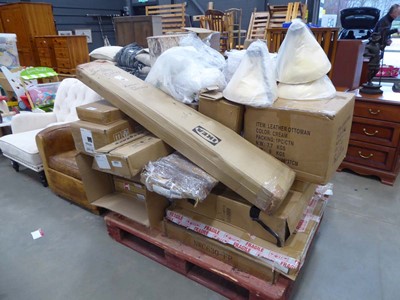 Lot 5247 - Pallet with a large qty of furniture parts and...
