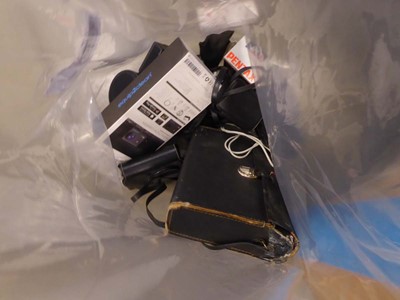 Lot 2387 - Bag containing binoculars, cameras and camera...