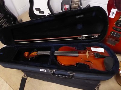 Lot 2429 - Prima Vera student violin with soft carry case