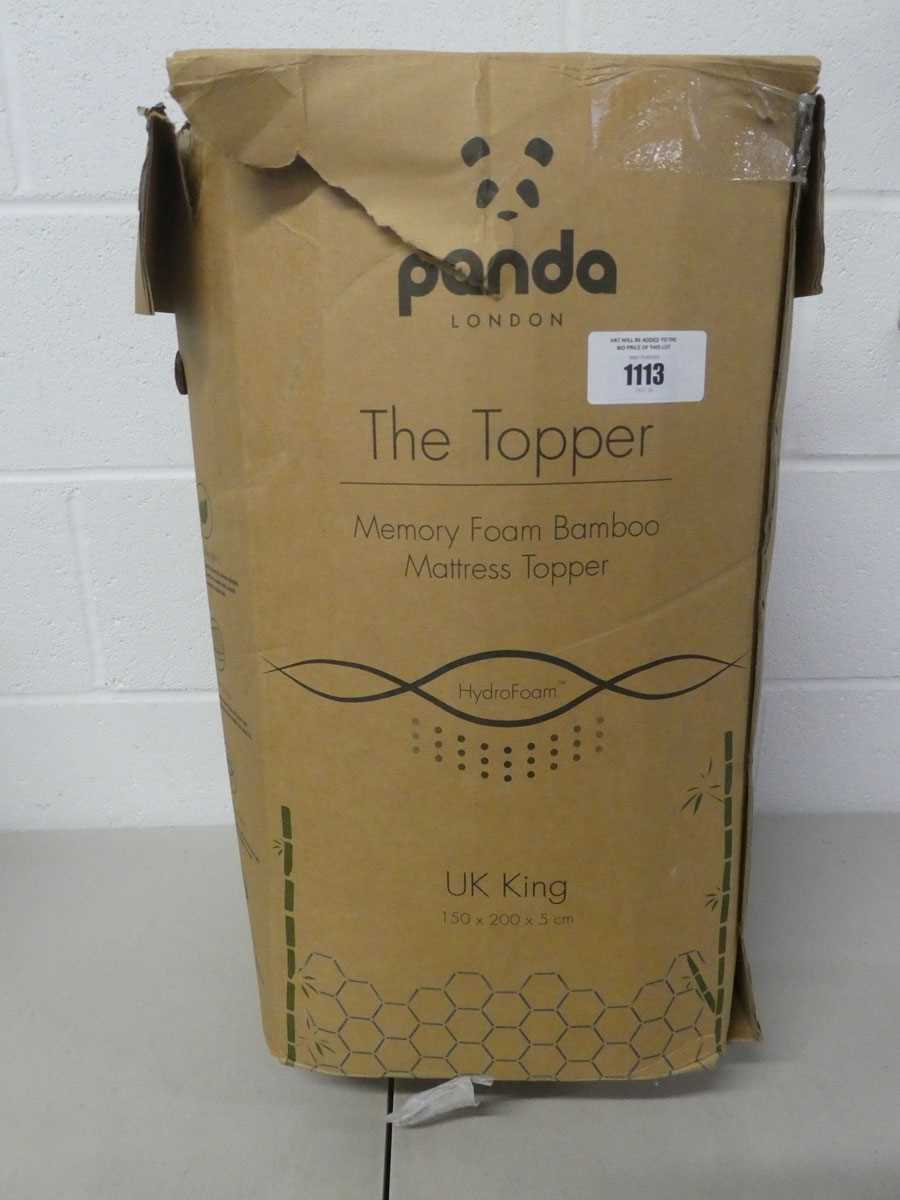 Lot Boxed Panda London memory foam bamboo mattress...