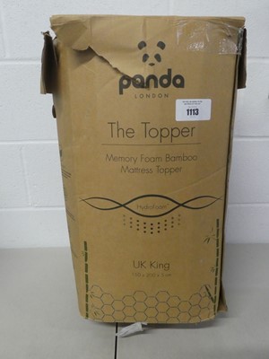 Lot Boxed Panda London memory foam bamboo mattress...
