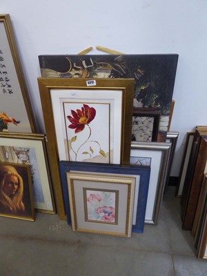 Lot 5312 - Qty of prints to include poppies, daffodils,...