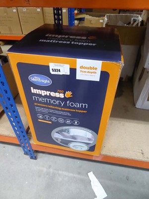 Lot 5324 - Double memory foam mattress topper