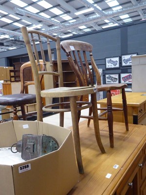 Lot 5269 - Bentwood chair plus a provisional elm seated...