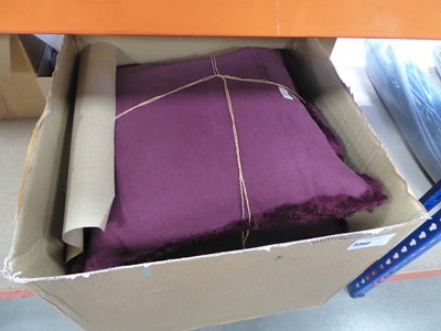 Lot 5340 - Box containing maroon fabric cushions