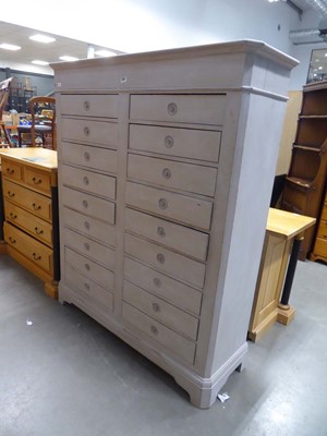 Lot 5271 - Large painted chest of 18 drawers