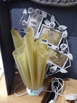 Lot 5299 - Handkerchief table lamp plus a heart shaped...