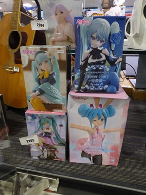Lot 2205 - Four boxed Hatsunemiku Anime figures
