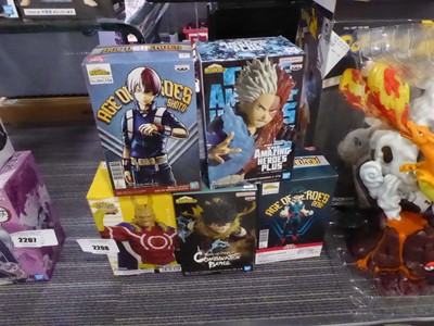 Lot 2208 - Five boxed Anime figures from My Hero Academia