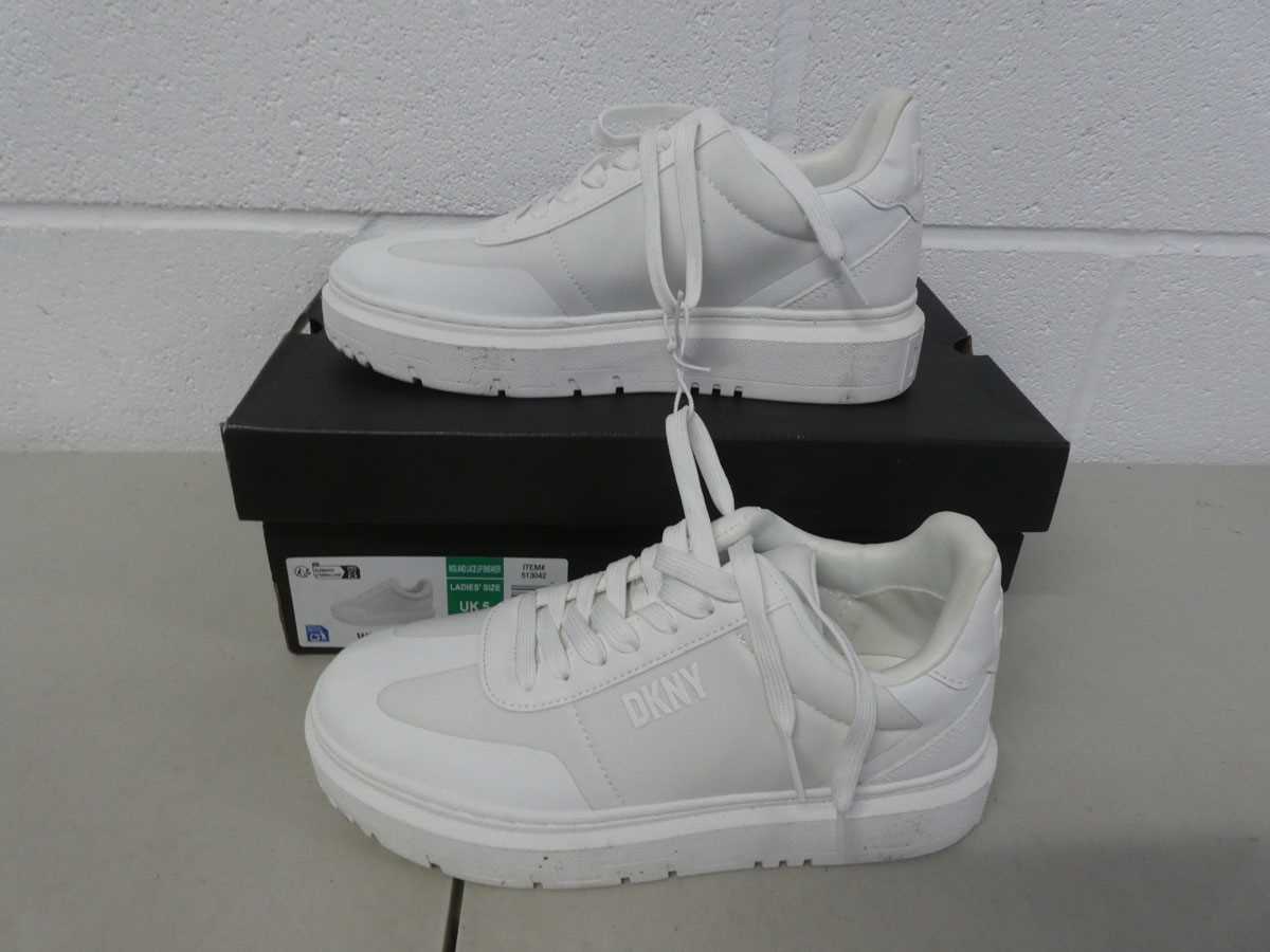 Lot Boxed pair of DKNY 'midland lace up' trainers...