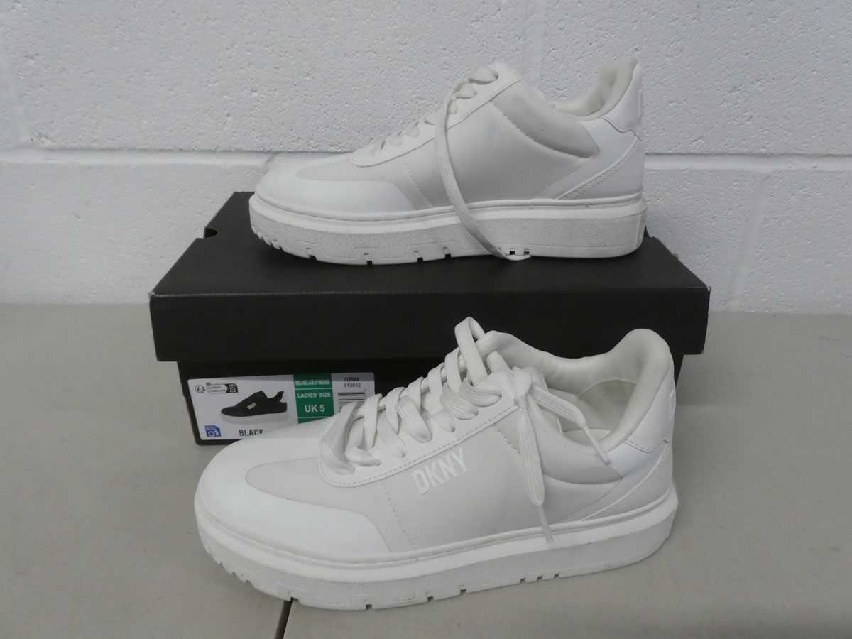 Lot Boxed pair of DKNY 'midland lace up' trainers...