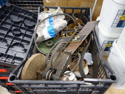 Lot 4414 - Crate containing vintage vehicle items...