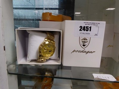 Lot 2451 - Four boxed Poedagar watches along with watch...