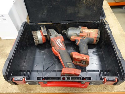Lot 4421 - Milwaukee high torque impact wrench and a...