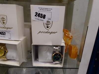 Lot 2458 - Five Poedagar watches along with watch pin...