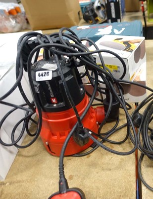 Lot 4428 - Einhell submersible water pump and four boxes...