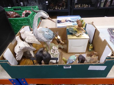 Lot 5392 - Box containing ornamental bird figures