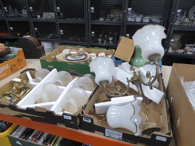 Lot 5397 - 2 boxes containing brass finished ceiling...