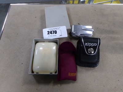 Lot 2470 - Selection of three lighters including Ronson,...