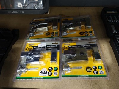 Lot 4499 - Four Yale deadlocking night latches