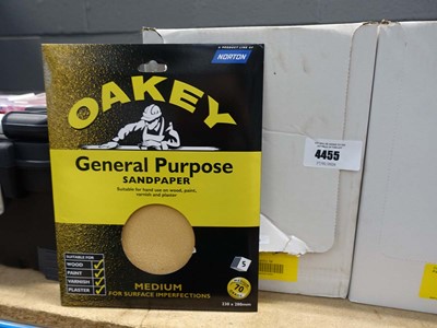 Lot 4456 - Oakey 5 pack general purpose sandpaper sheets,...
