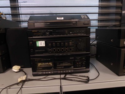 Lot 2542 - Hitatchi music system consisting of turn table...