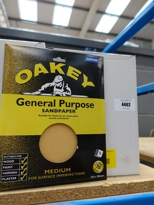 Lot 4464 - Oakey 5 pack general purpose sandpaper sheets,...