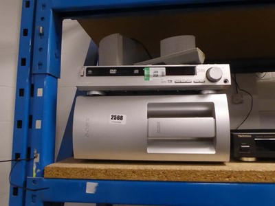 Lot 2568 - Sony DVD player and speaker system consisting...