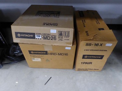 Lot 2590 - Hitatchi HTMD26 stereo turn table, Hitatchi...