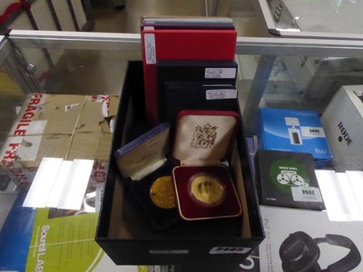 Lot 2485 - Box containing various coin sets and...
