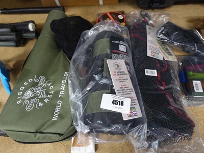 Lot 4518 - Qty of fishing gear to include travelling rod...