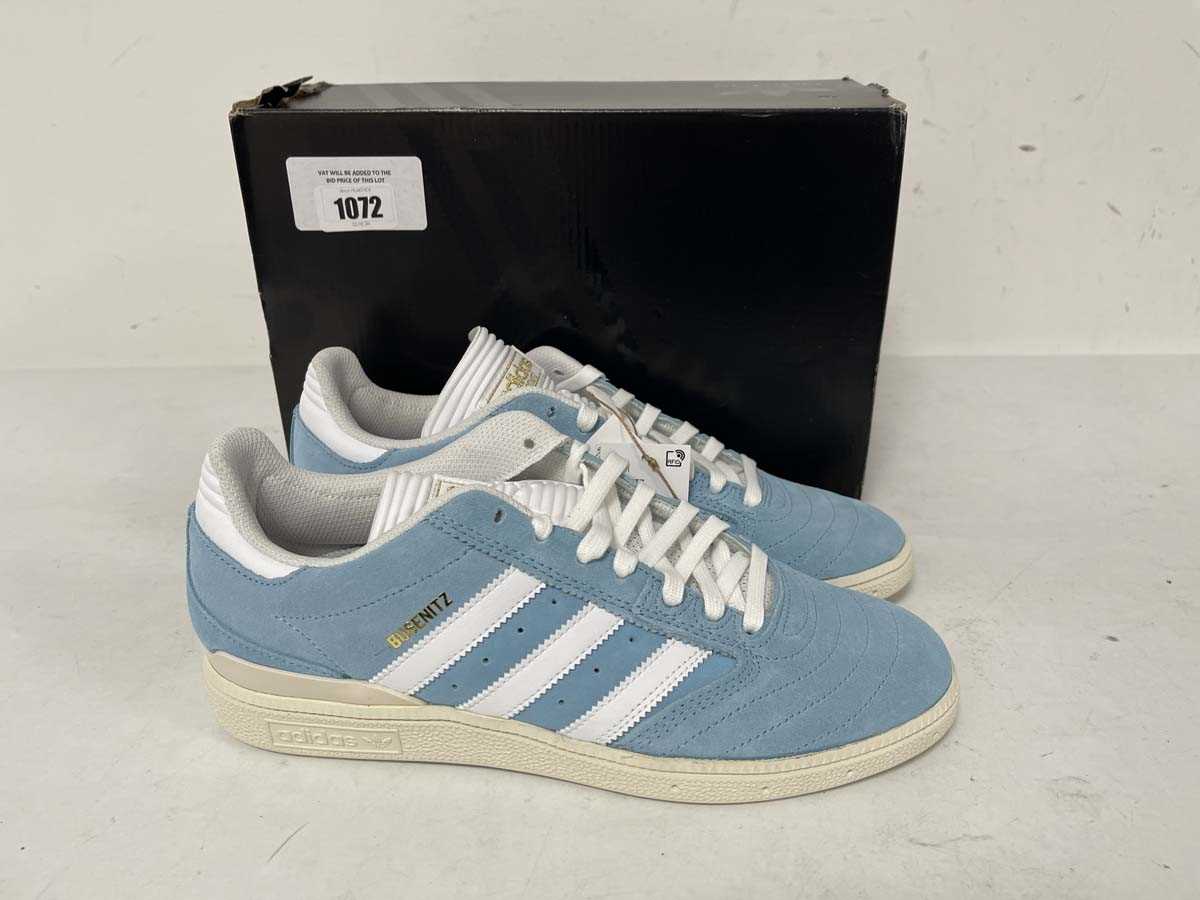 Lot Adidas busenitz trainers in blue size UK8 - boxed