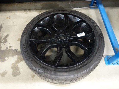 Lot 4531 - Black Land Rover stainless steel wheel with...