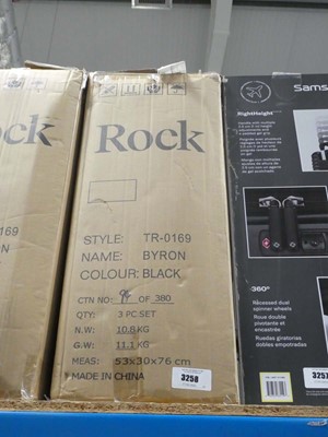 Lot 3258 - The Rock 3 piece suitcase set in box