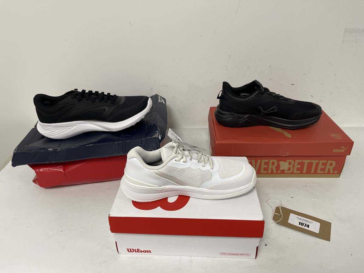 Lot 3x Boxed pairs of trainers to include Reebok...