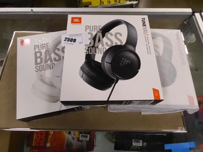 Lot 2509 - Three boxed JBL Harman Tune 500 headphones