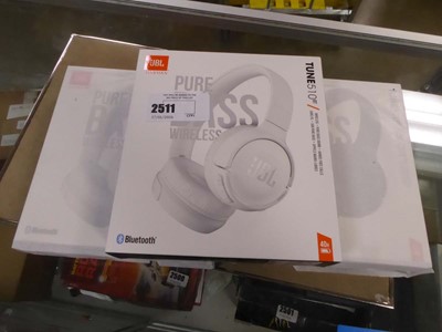 Lot 2511 - Three boxed JBL Harman Tune 510 headphones