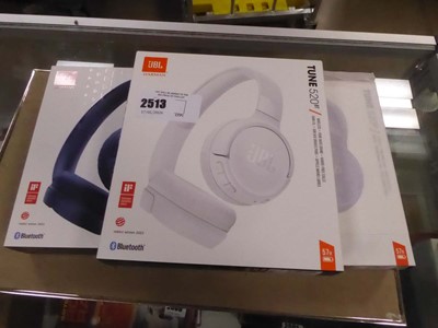 Lot 2513 - Three boxed JBL Harman Tune 520 headphones