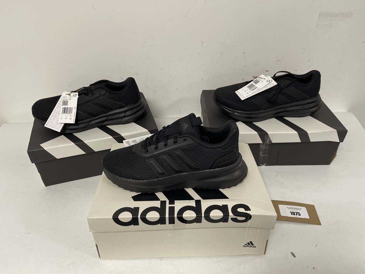 Lot 3x Boxed pairs of Adidas trainers sizes UK7 & UK8