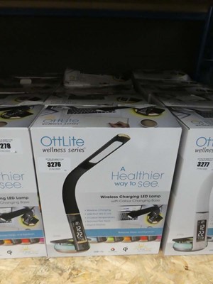 Lot 3276 - 5x Ottlite wireless charging LED lamps