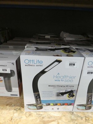 Lot 3278 - 5x Ottlite wireless charging LED lamps