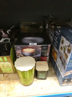 Lot 3285 - 2 Torc candles, plus Avara candle set, LED...