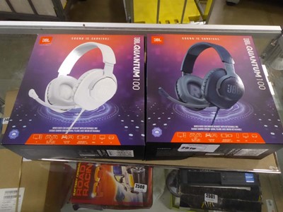 Lot 2516 - Two boxed JBL Quantum 100 Gaming headsets